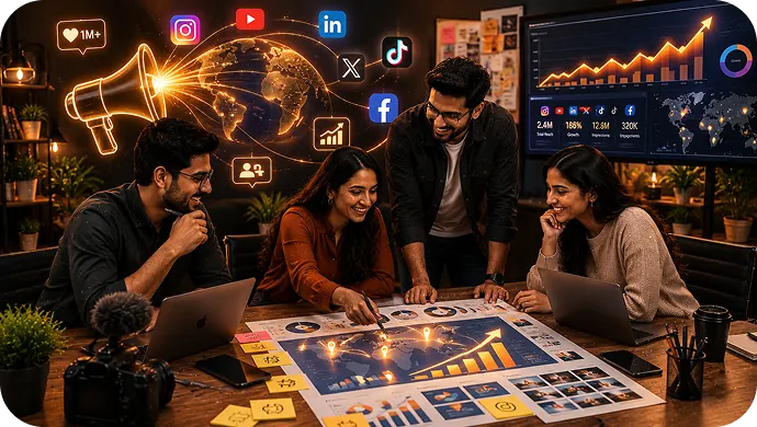 Team planning a brand promotion campaign