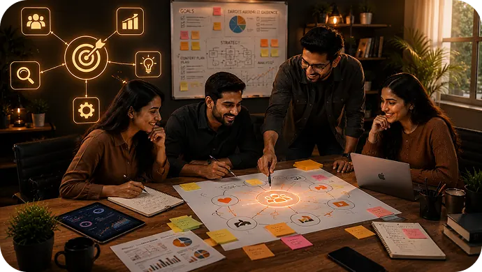 Team planning a campaign strategy
