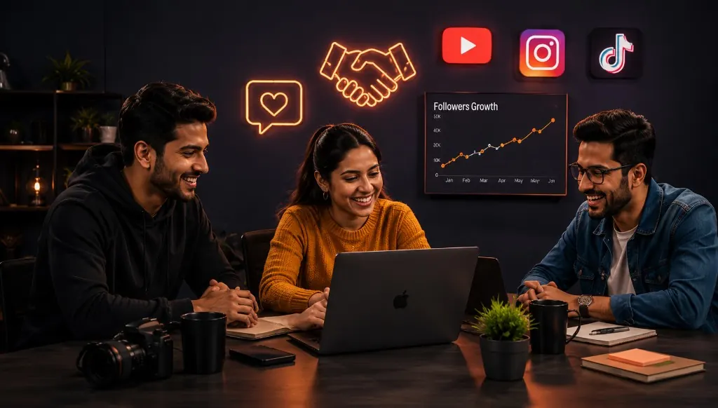 Vedant Media team collaborating